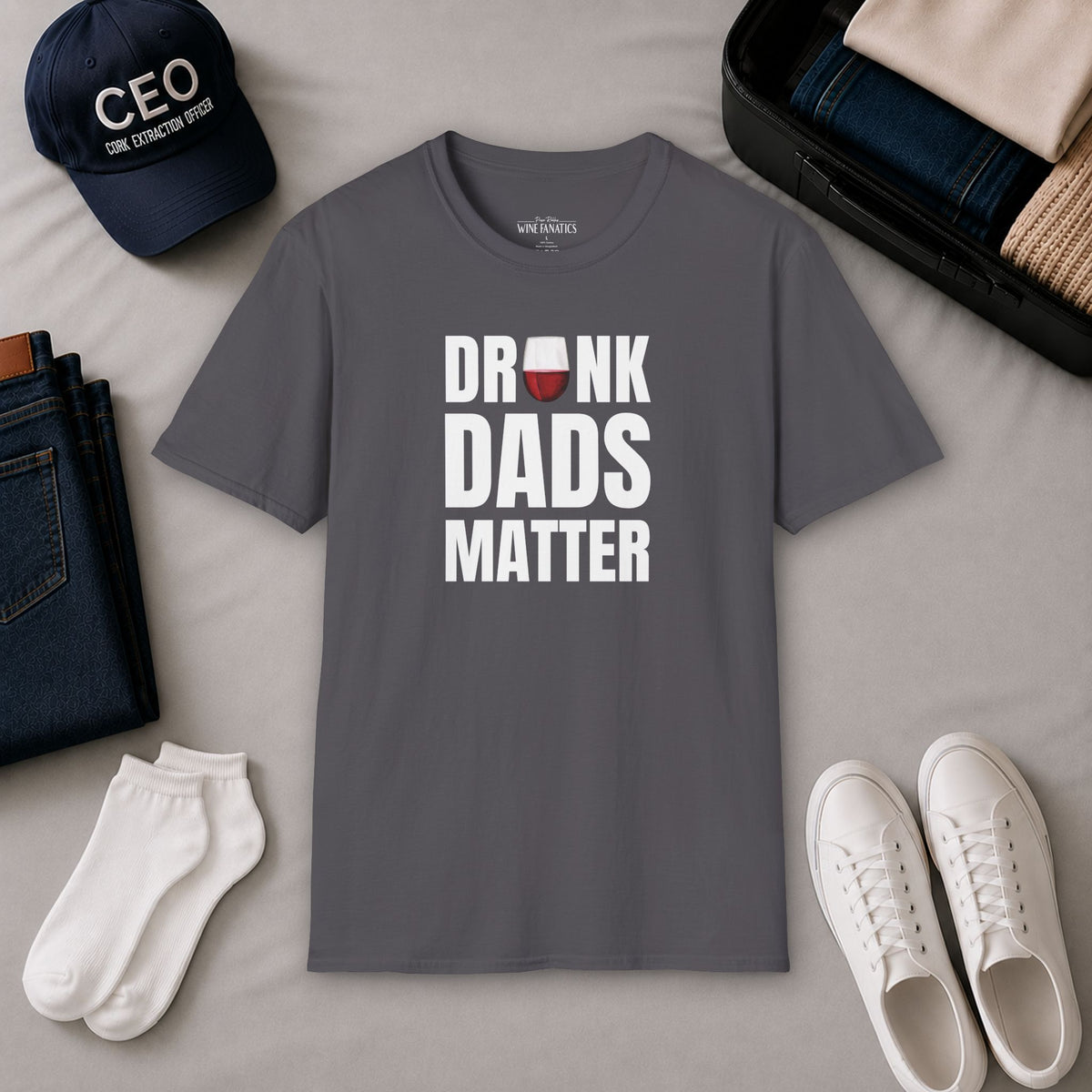Drunk Dads Matter Crew Neck T-Shirt