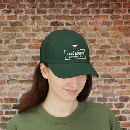 Paso Robles Wine Fanatics Toast Embroidered White Banner Cap