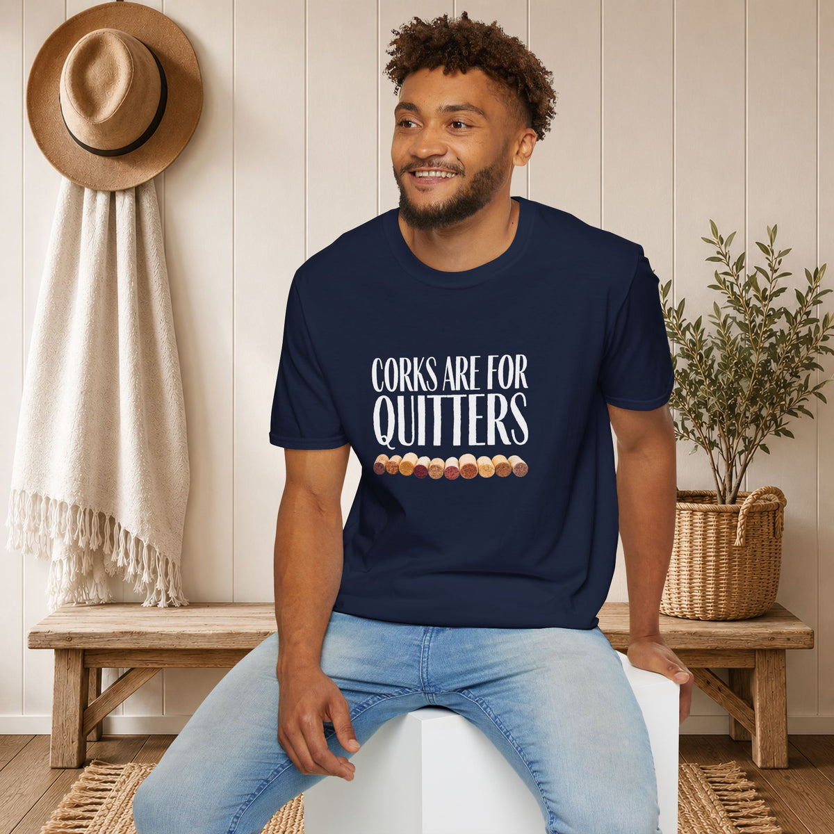 Corks Are For Quitters Crewneck Tee