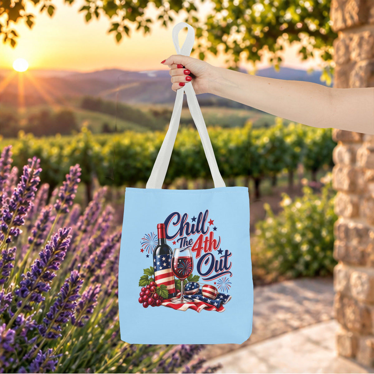 Chill The 4th Out Personalized Tote Bag