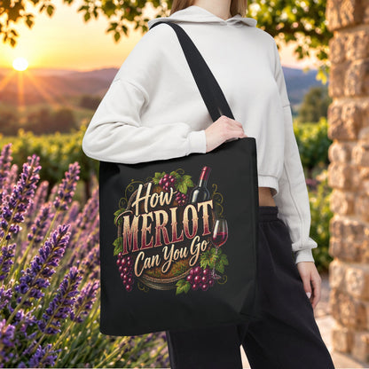 How Merlot Can You Go Personalized Tote Bag