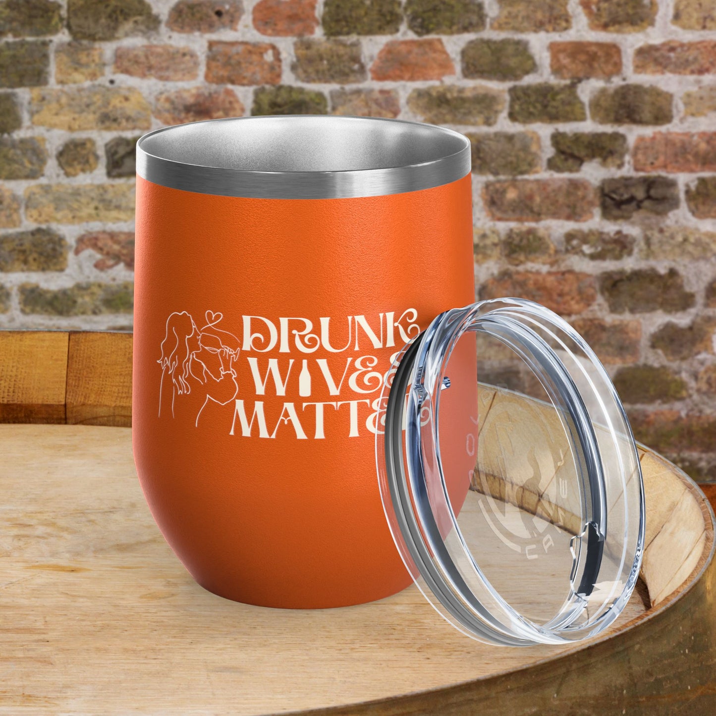Drunk Wives Matter Personalized 12oz Wine Tumbler