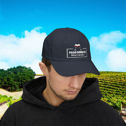 Paso Robles Wine Fanatics Toast Embroidered White Banner Cap