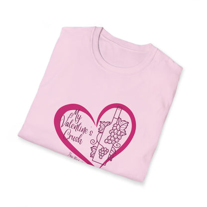 My Valentine's Crush (wine) Unisex Softstyle T-Shirt