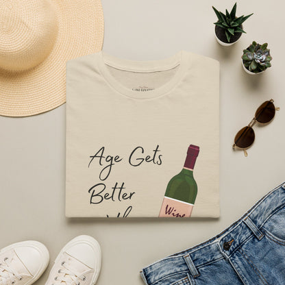Age Gets Better With Wine Crewneck T-Shirt