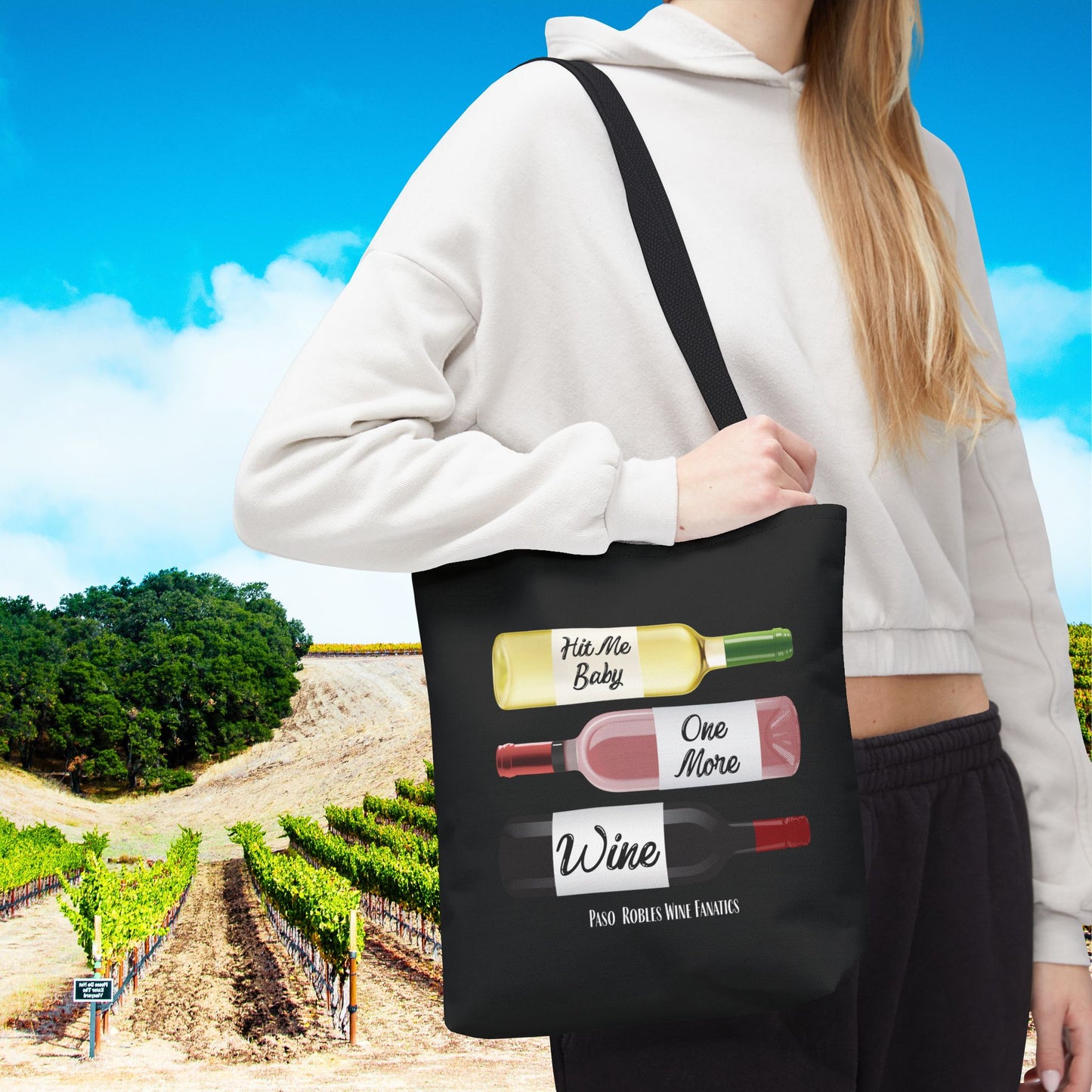 Hit Me Baby One More Wine Tote Bag