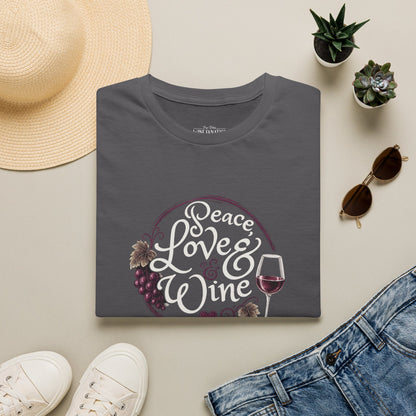 Peace, Love & Wine Crewneck Tee