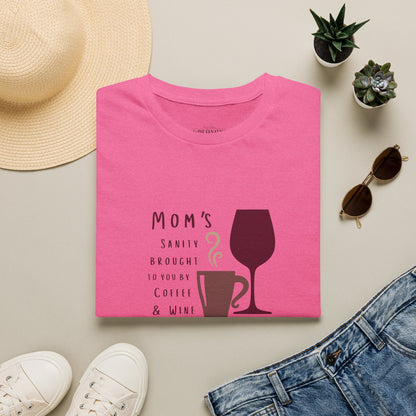 Mom's sanity brought to you by Coffee & Wine Crewneck Tee