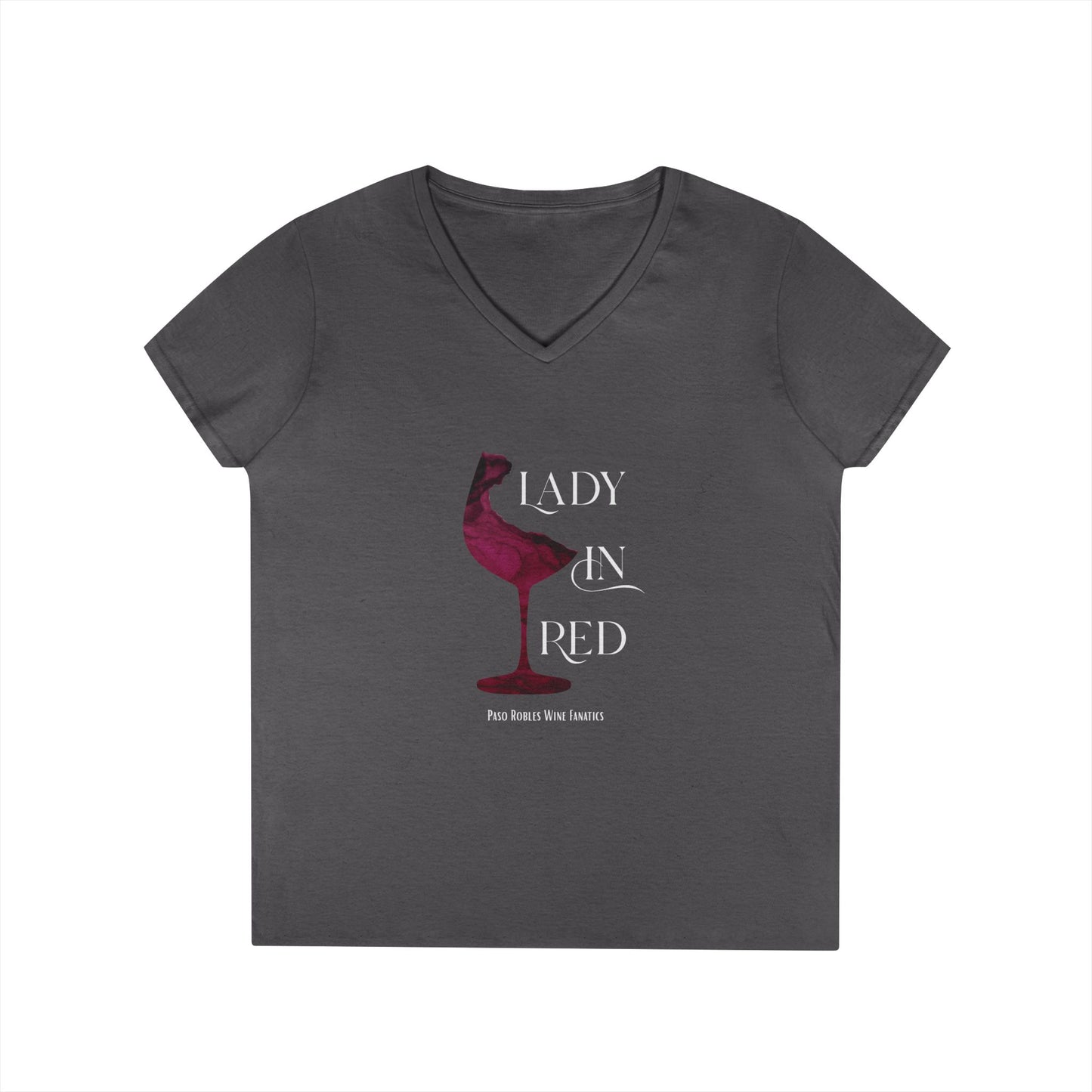 Lady In Red Ladies V-Neck Tee