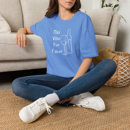 Mas Vino Por Favor Crewneck Tee