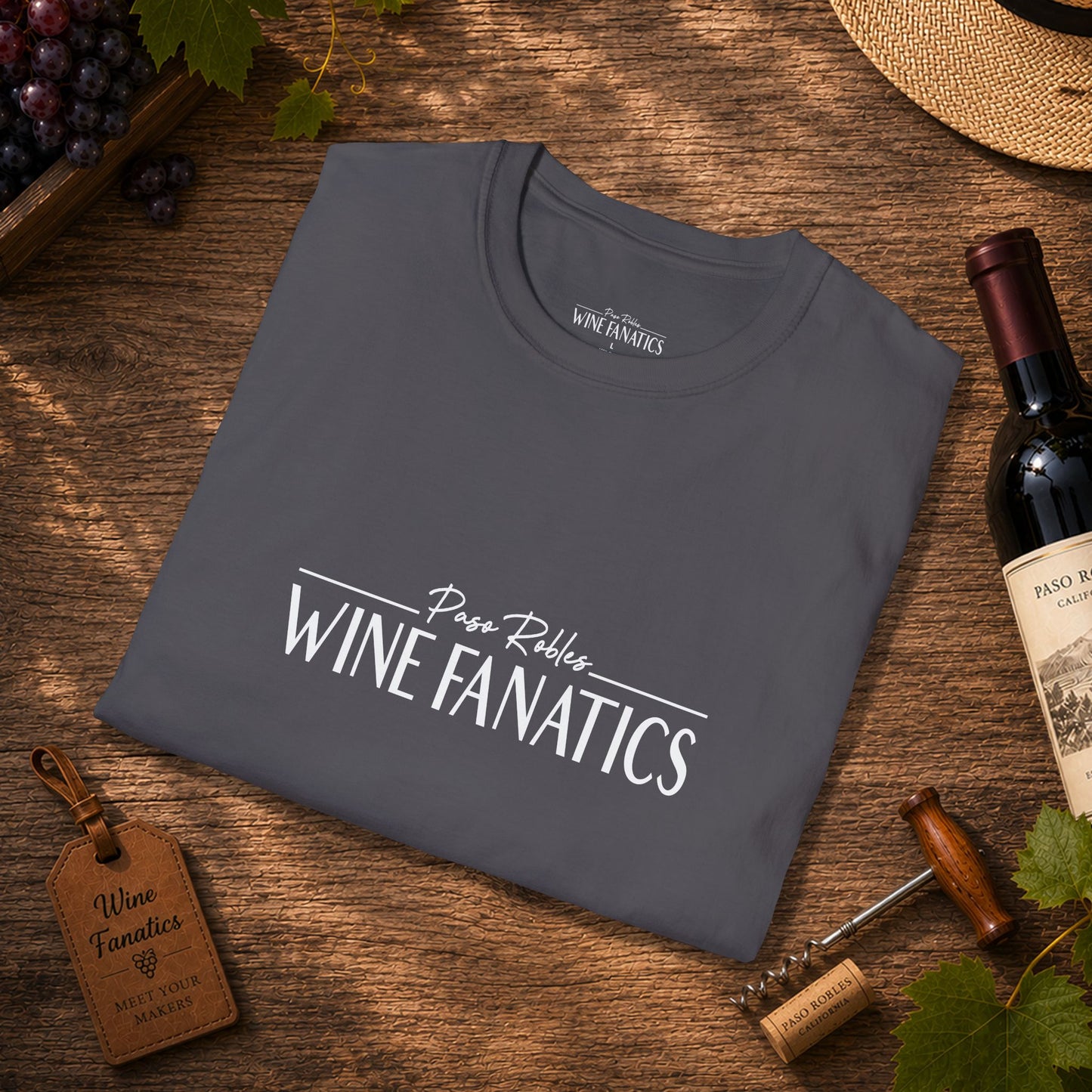 Paso Robles Wine Fanatics Logo Crewneck T-Shirt