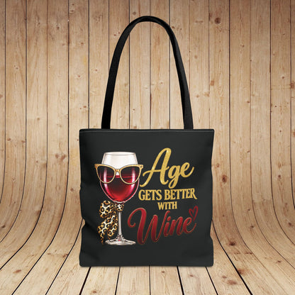 Age Gets Better With Wine Ladie’s Personalized Tote Bag
