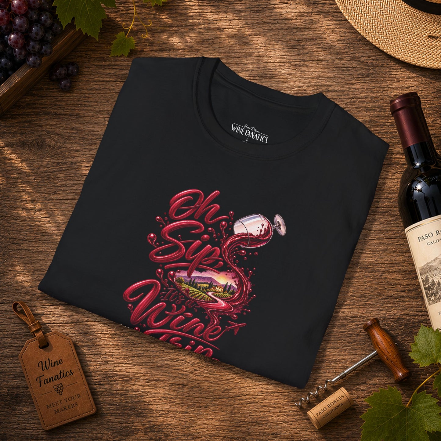 Oh Sip It's A Wine Trip Personalized Crewneck Tee