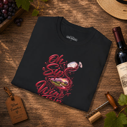 Oh Sip It's A Wine Trip Personalized Crewneck Tee
