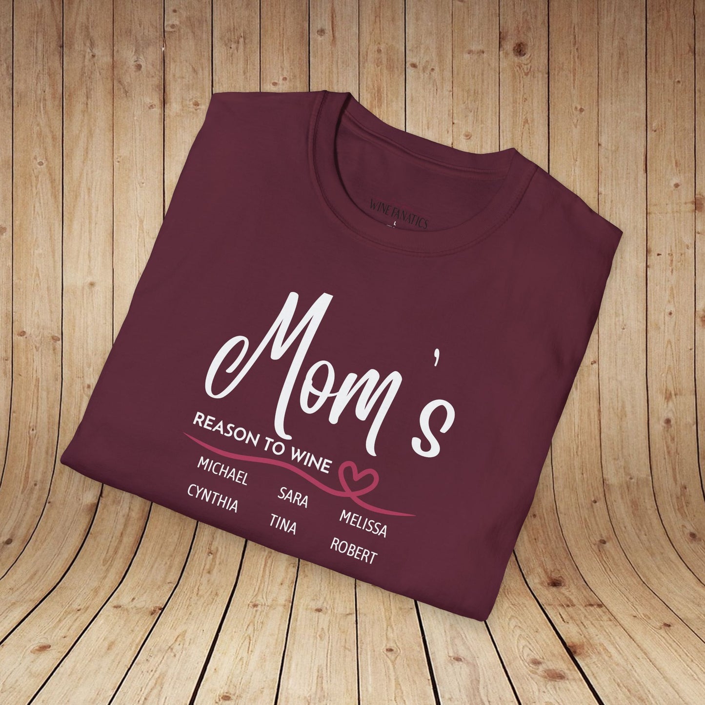Mom's Reason To Wine Personalized Tee