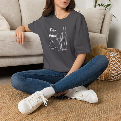Mas Vino Por Favor Crewneck Tee