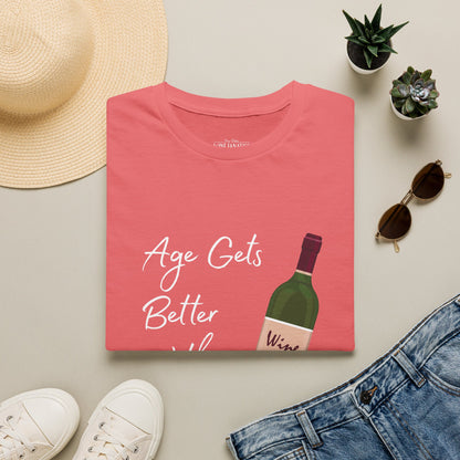 Age Gets Better With Wine Crewneck T-Shirt
