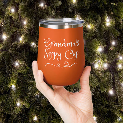 Grandma's Sippy Cup Personalized 12 oz Wine Tumbler
