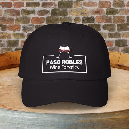Paso Robles Wine Fanatics Toast Embroidered White Banner Cap