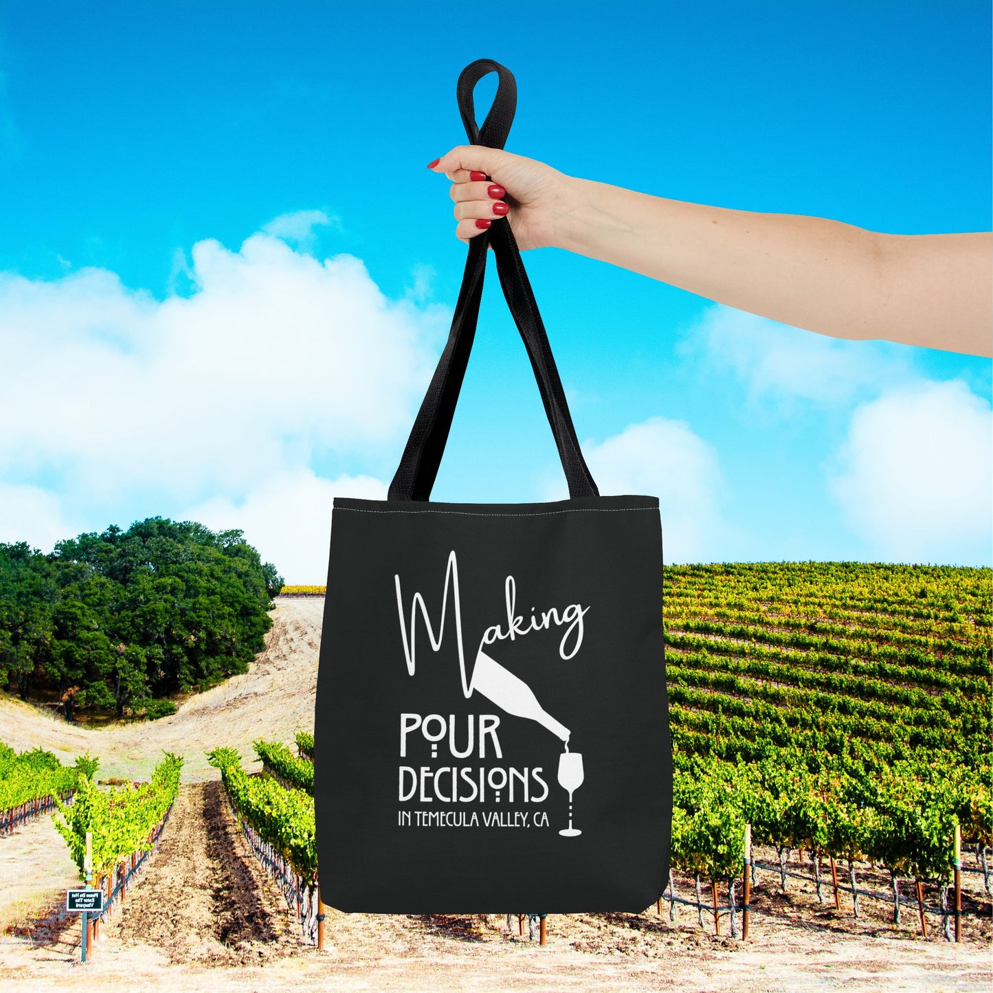Making Pour Decisions in Temecula Valley, CA Tote Bag