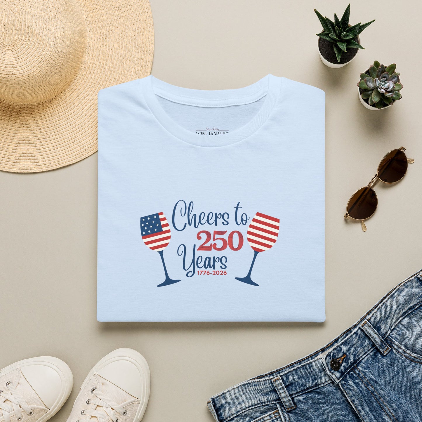 Cheers to 250 Years Independence Day Unisex Softstyle T-Shirt