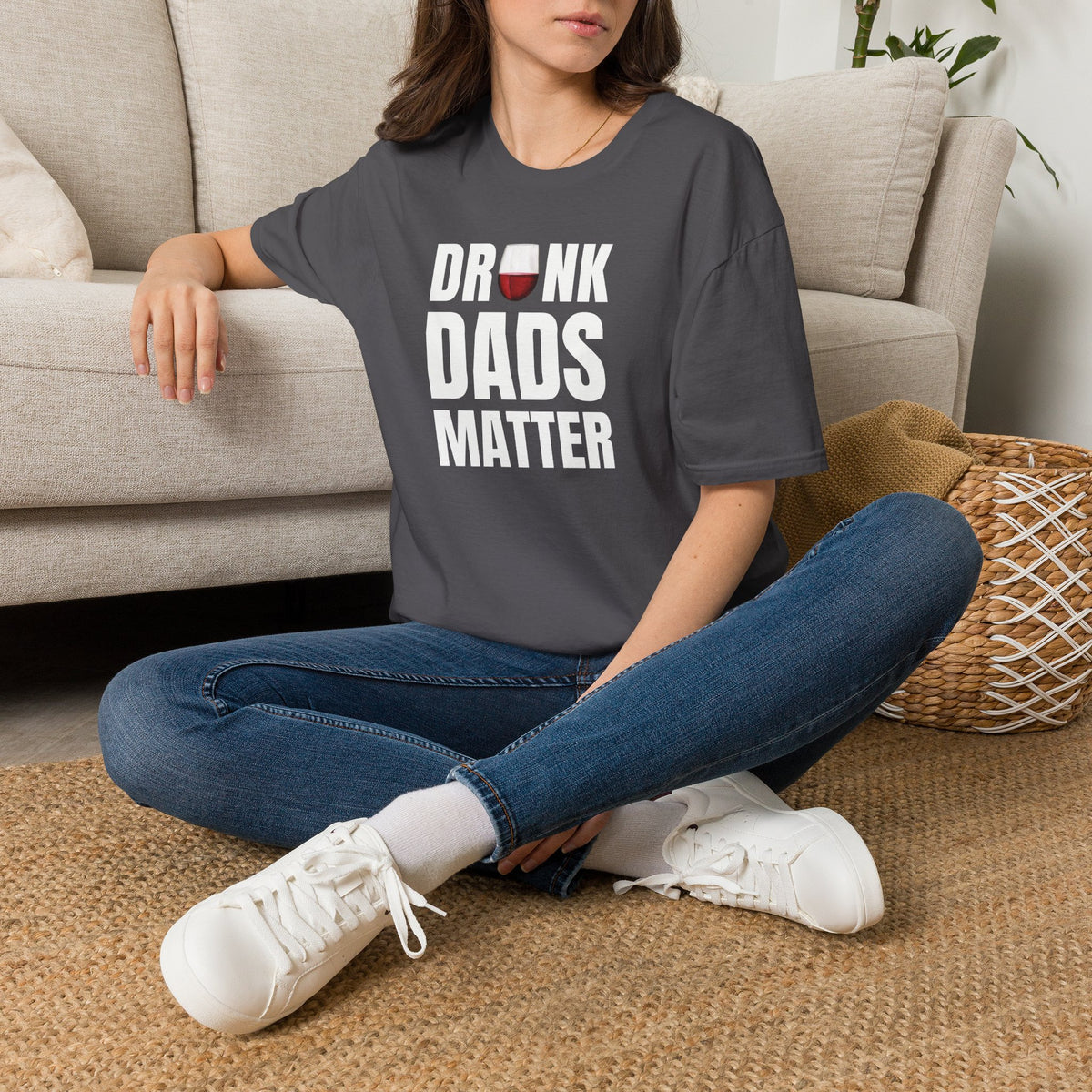 Drunk Dads Matter Crew Neck T-Shirt
