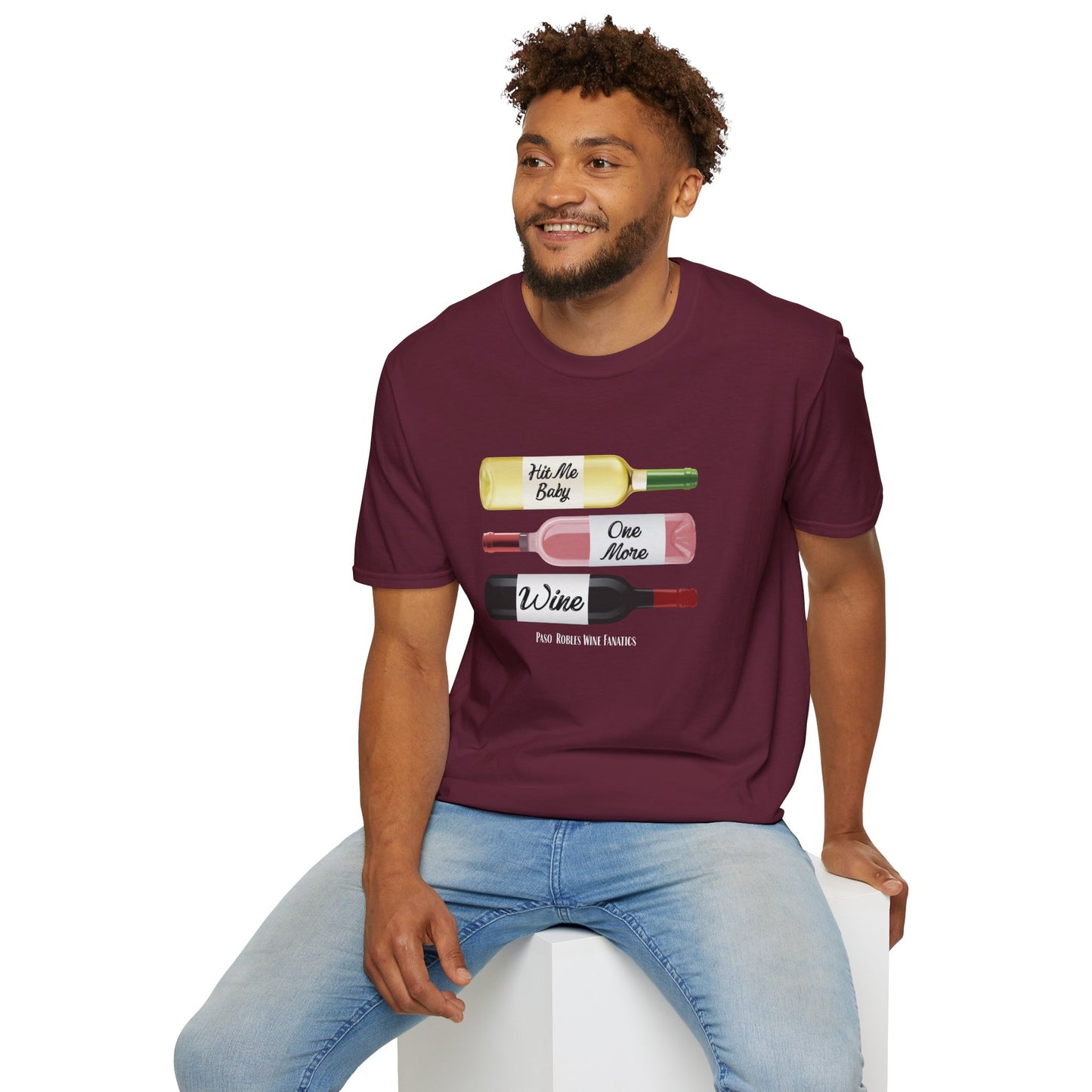 Hit Me Baby One More Wine Unisex Softstyle T-Shirt
