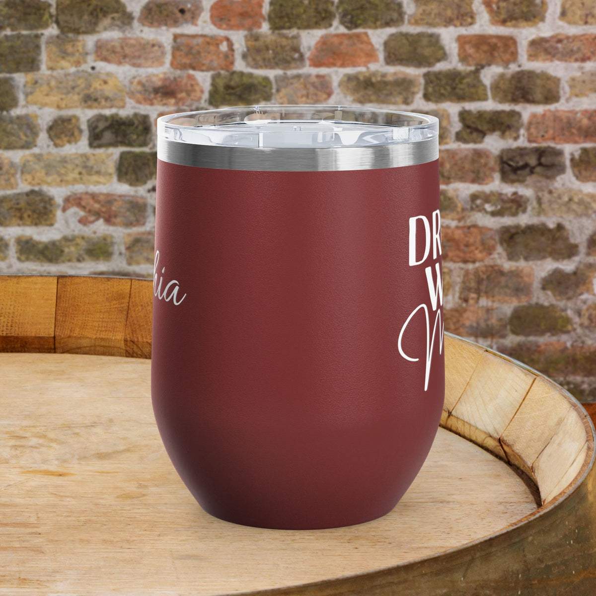 Drunk Wives Matter Personalized 12oz Wine Tumbler