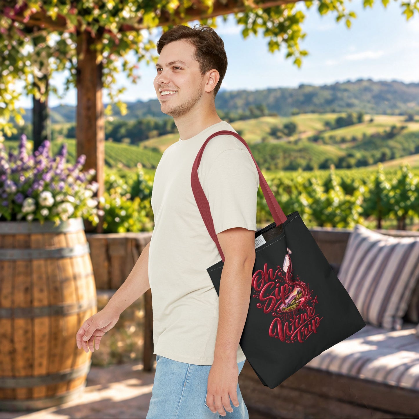 Oh Sip, It's A Wine Trip Personalized Tote Bag