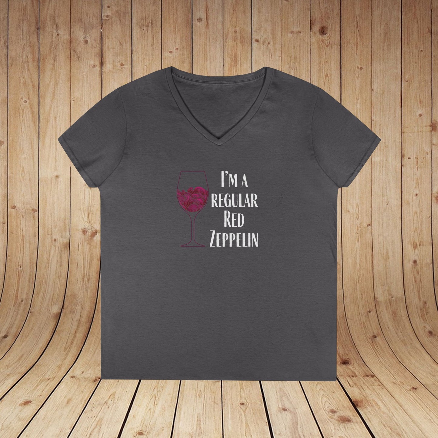 I'm A Regular Red Zeppelin Ladies V-Neck Tee