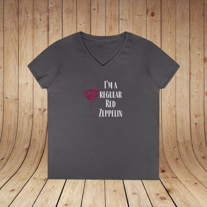 I'm A Regular Red Zeppelin Ladies V-Neck Tee