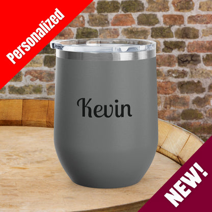 Daddy's Sippy Cup (mustache) Personalized 12oz Wine Tumbler