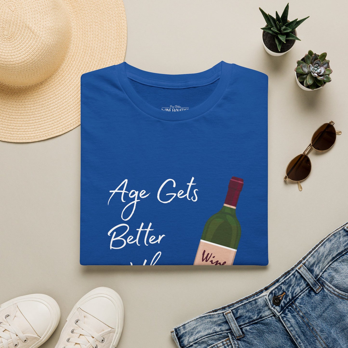 Age Gets Better With Wine Crewneck T-Shirt