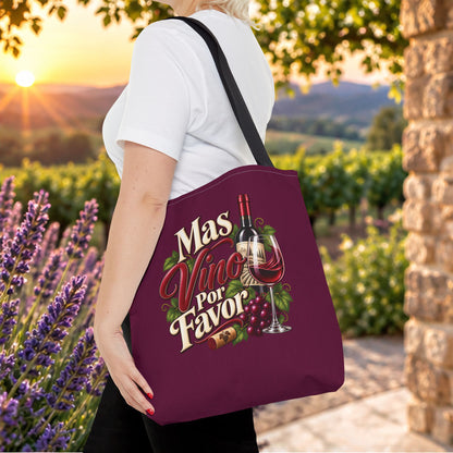 Mas Vino Por Favor Tote Bag