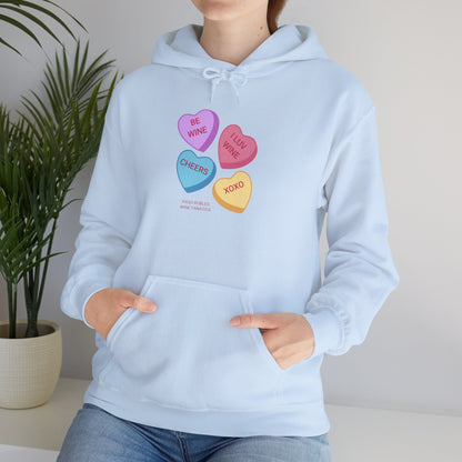Wine Conversation Hearts Hoodie