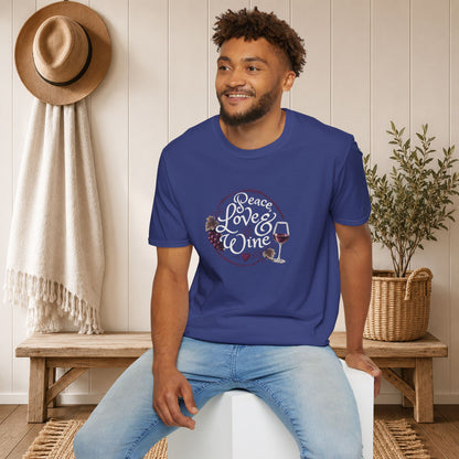 Peace, Love & Wine Crewneck Tee