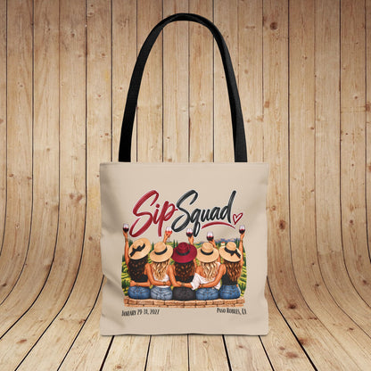 Sip Squad (ladies) Personalized Tote Bag