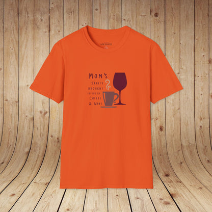 Mom's sanity brought to you by Coffee & Wine Personalized Tee