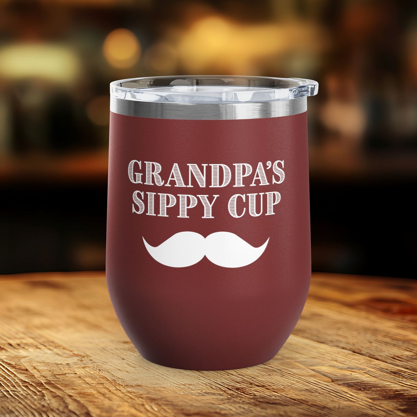 Grandpa's Sippy Cup (mustache) Wine Tumbler