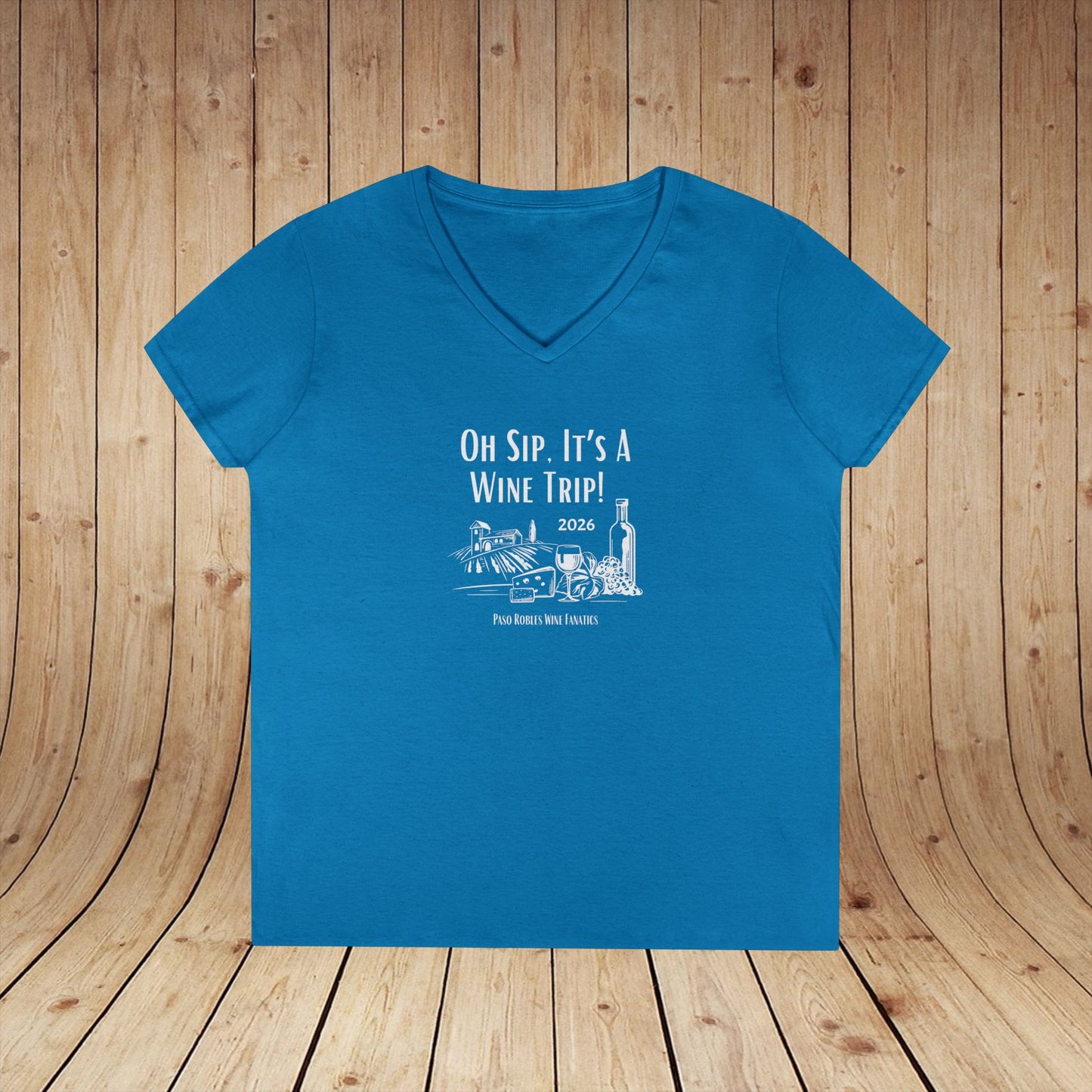 Oh Sip It's A Wine Trip Ladies V-Neck  Tee
