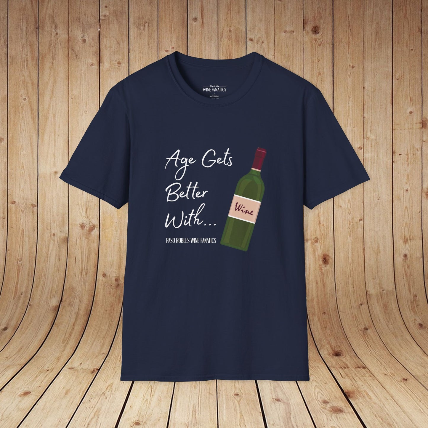 Age Gets Better With Wine Unisex Softstyle T-Shirt