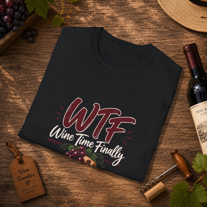 WTF Wine Tasting Finally Crewneck T-Shirt