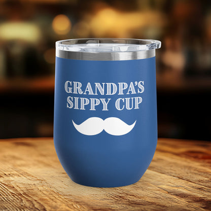 Grandpa's Sippy Cup (mustache) Wine Tumbler