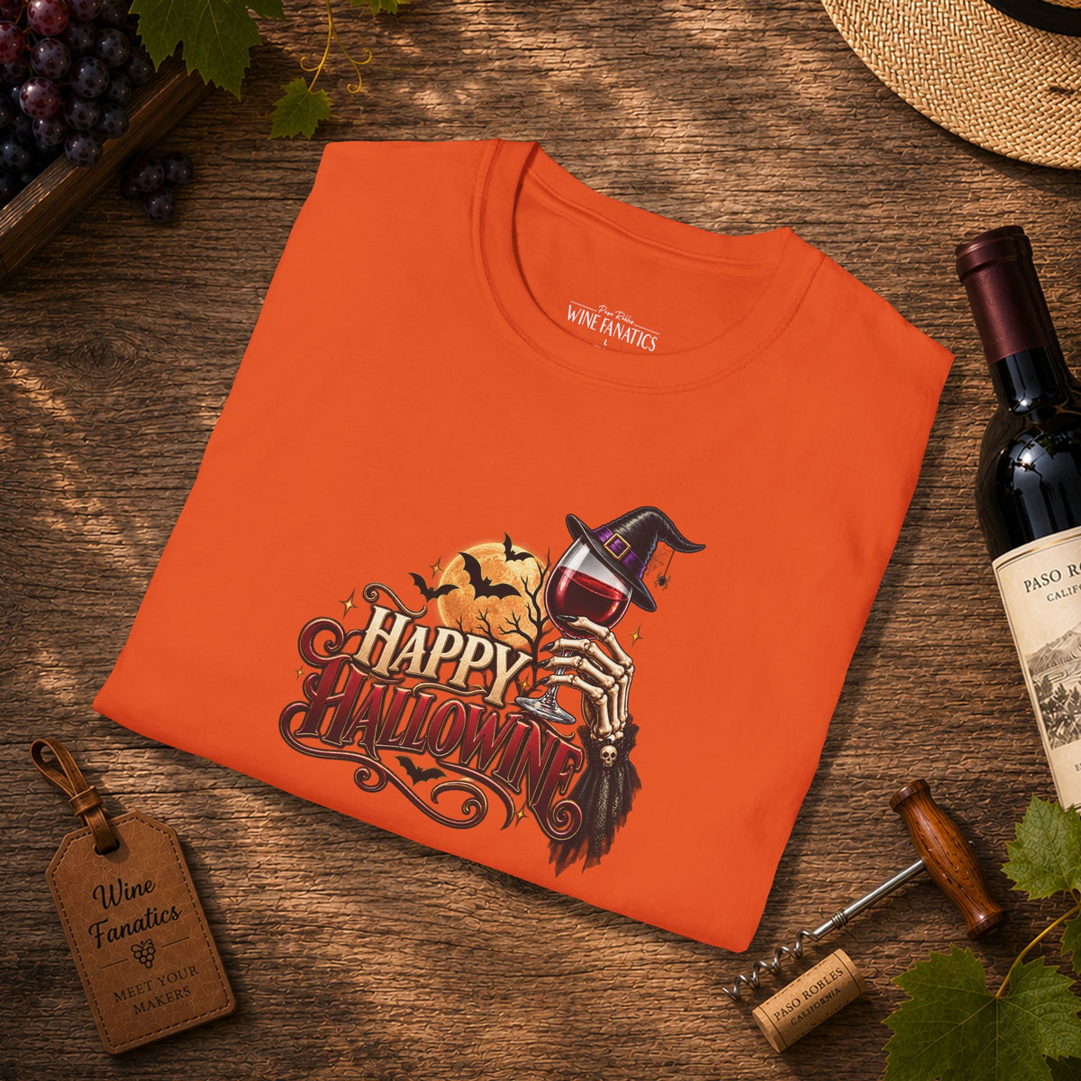 Let's Happy Hallowine Crewneck T-Shirt
