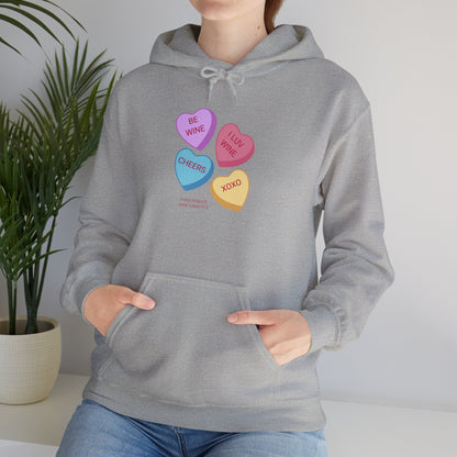 Wine Conversation Hearts Hoodie