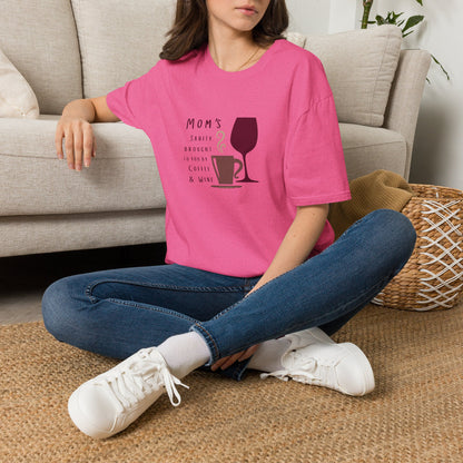 Mom's sanity brought to you by Coffee & Wine Crewneck Tee