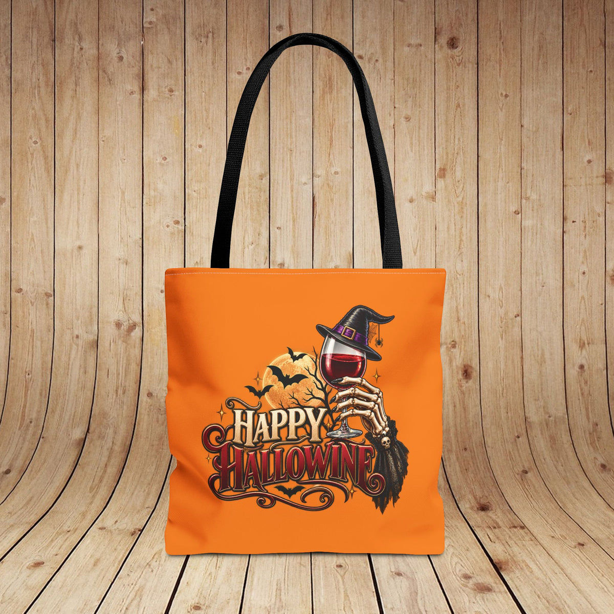 Happy Hallowine Personalized Tote Bag