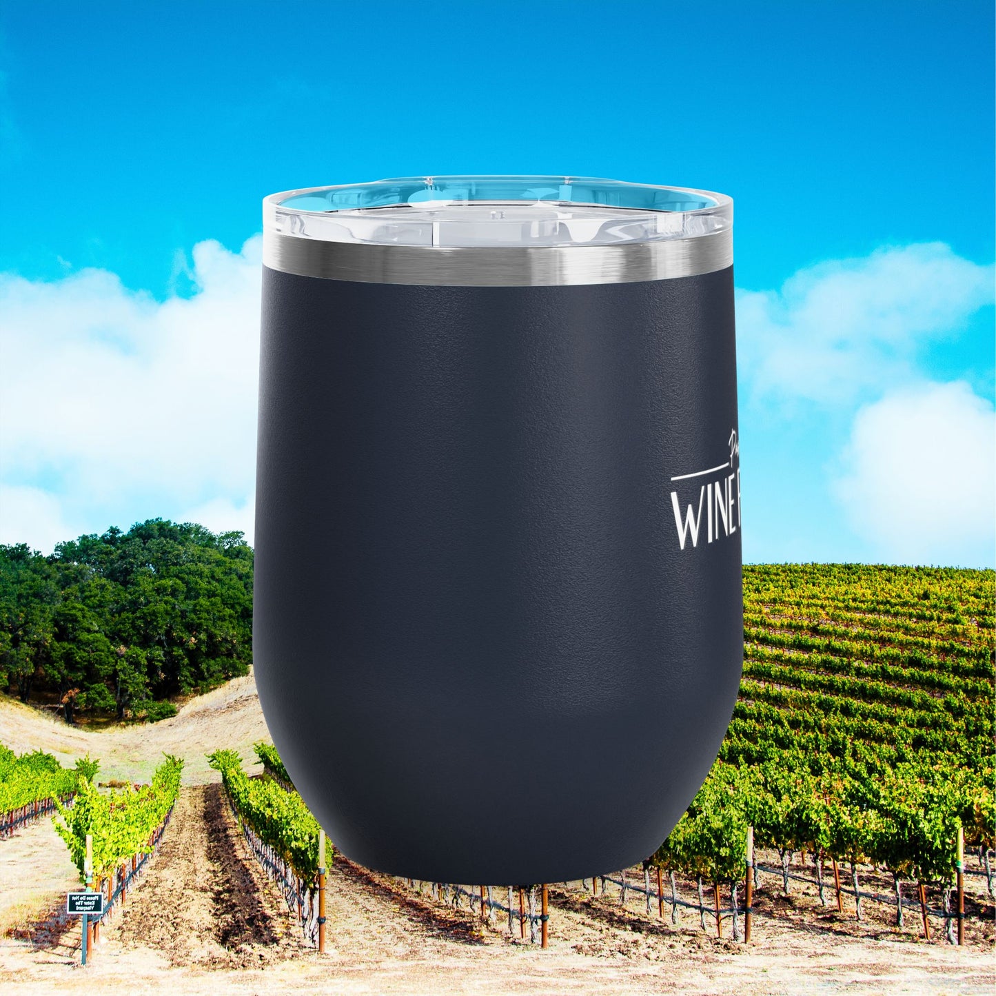 Paso Robles Wine Fanatics Logo 12oz Wine Tumbler