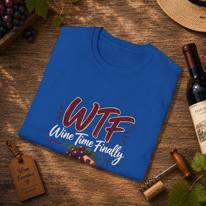 WTF Wine Tasting Finally Crewneck T-Shirt