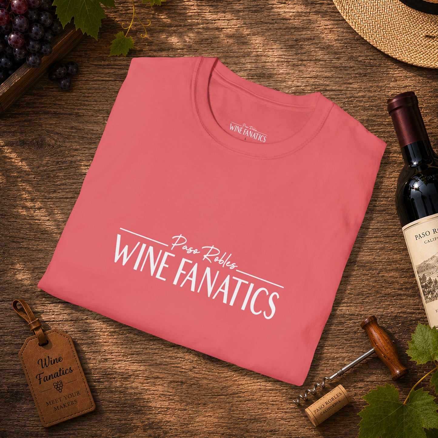 Paso Robles Wine Fanatics Logo Crewneck T-Shirt